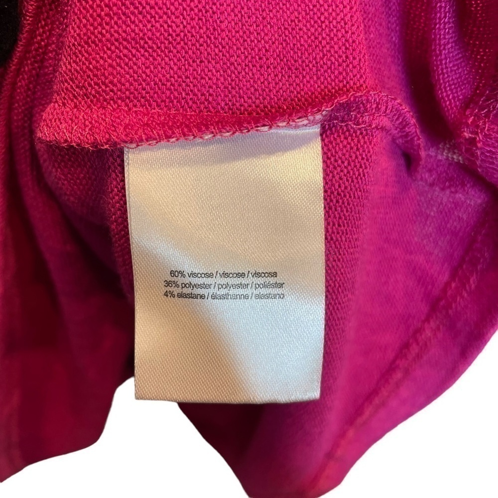 Isaac Mizrahi New York Fuchsia Red V-Neck Sweater Small - Picture 5 of 6
